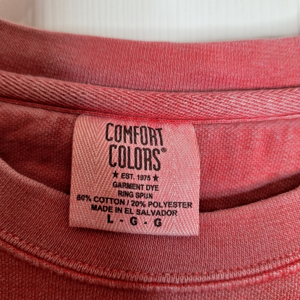 Comfort Colors Red Cardinals Women's Cropped Sweatshirt Size Large - Picture 4 of 4